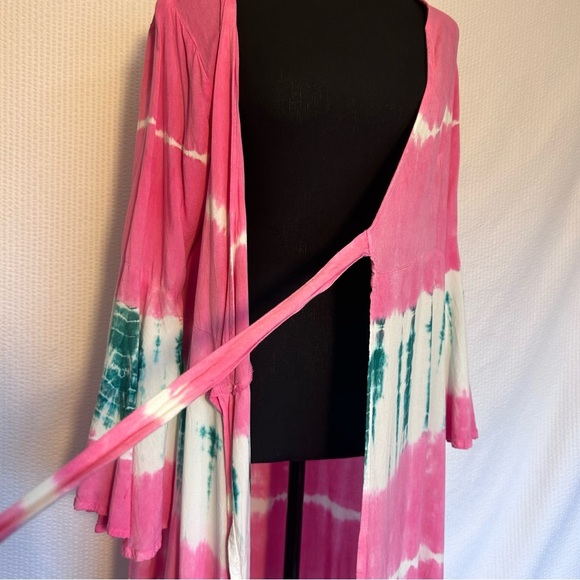 Tie Dye Bell Sleeve Maxi Wrap Dress / Empire
Line Long Maxi Dress OS - Picture 11 of 11